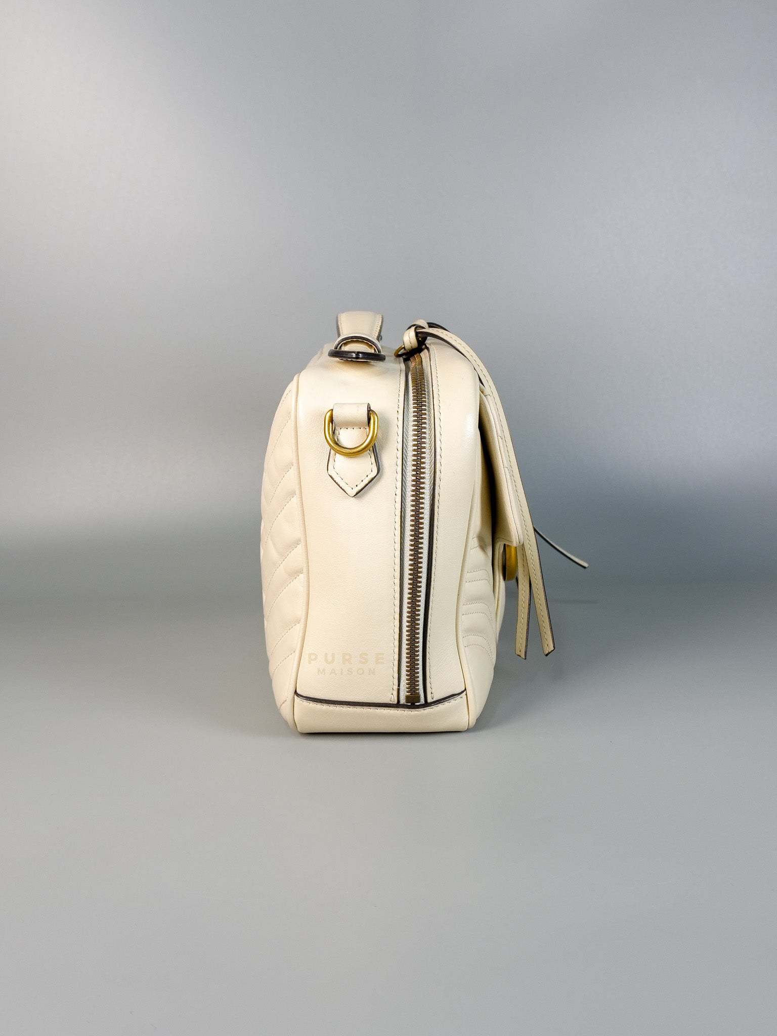 GG Marmont Top-Handle Medium in Matelassé Sylvie Web Calfskin Leather | Purse Maison Luxury Bags Shop