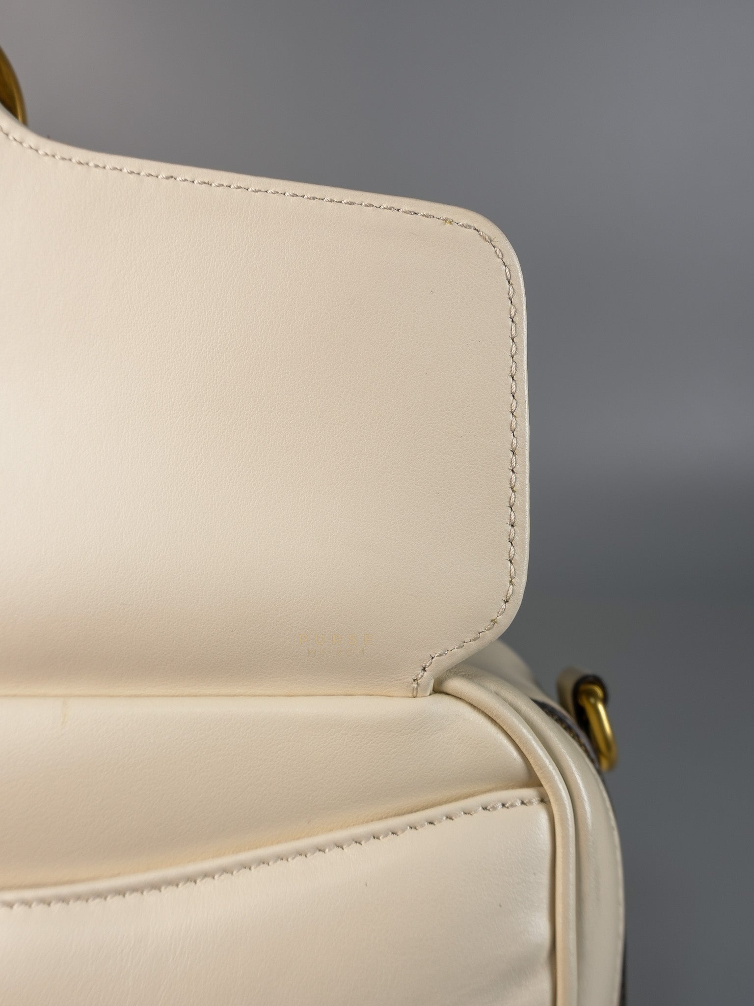 GG Marmont Top-Handle Medium in Matelassé Sylvie Web Calfskin Leather | Purse Maison Luxury Bags Shop