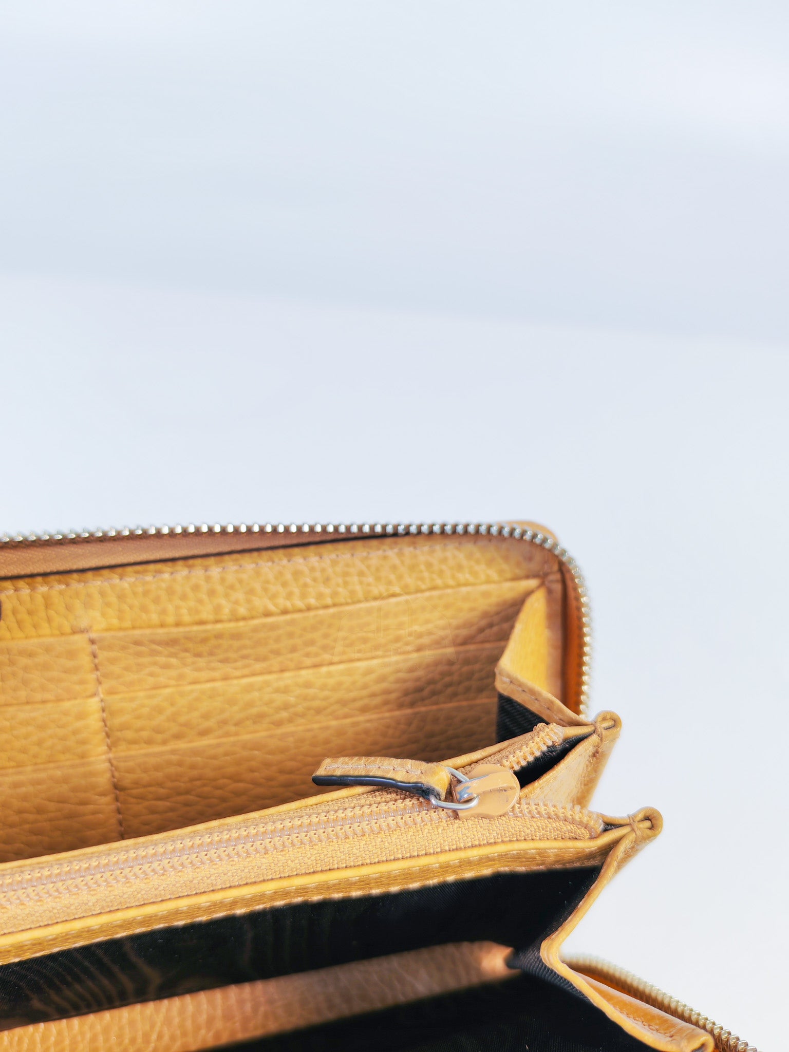 GG Marmont Zip Around Wallet in Tan Pebbled Leather | Purse Maison Luxury Bags Shop