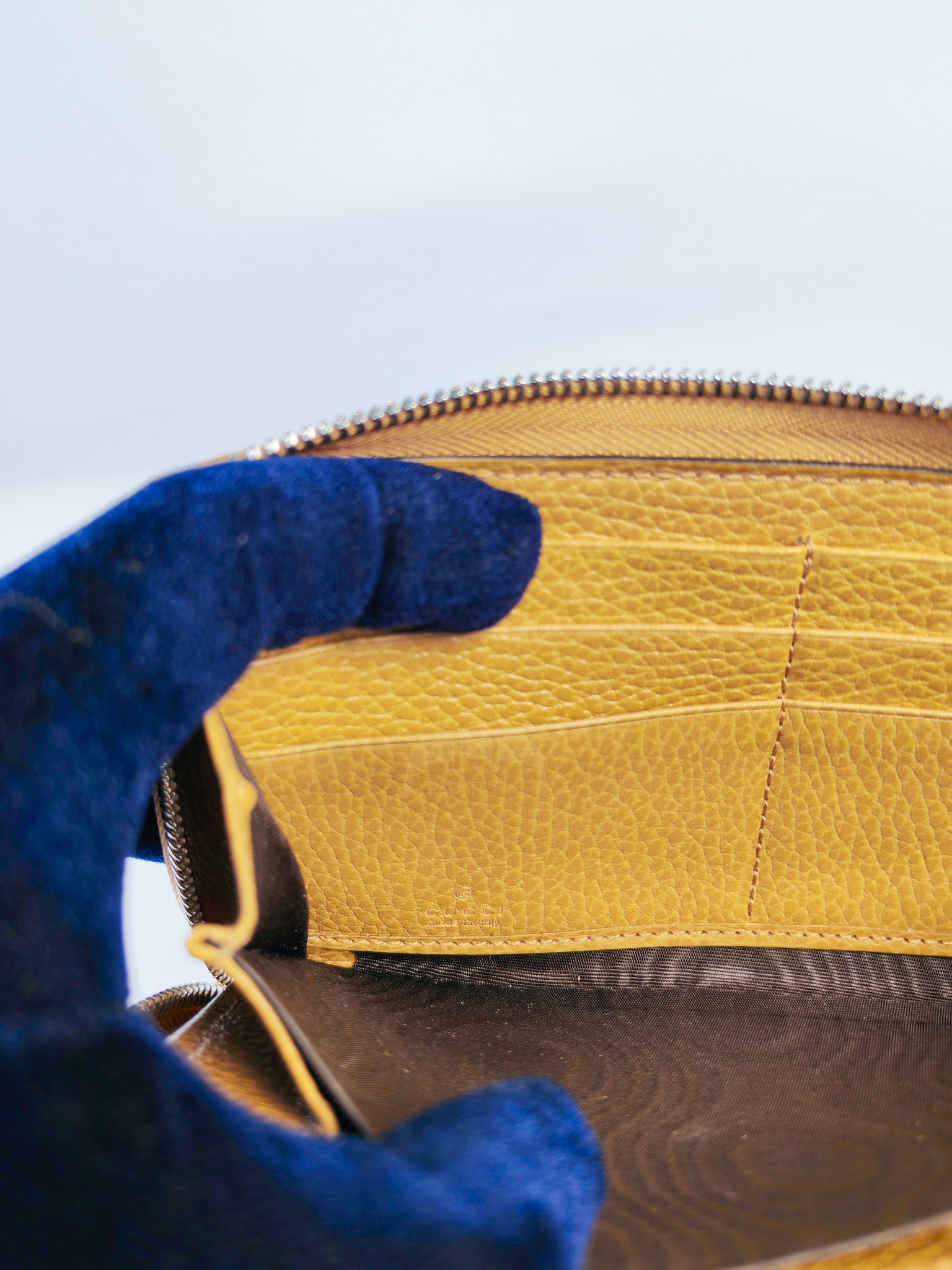 GG Marmont Zip Around Wallet in Tan Pebbled Leather | Purse Maison Luxury Bags Shop