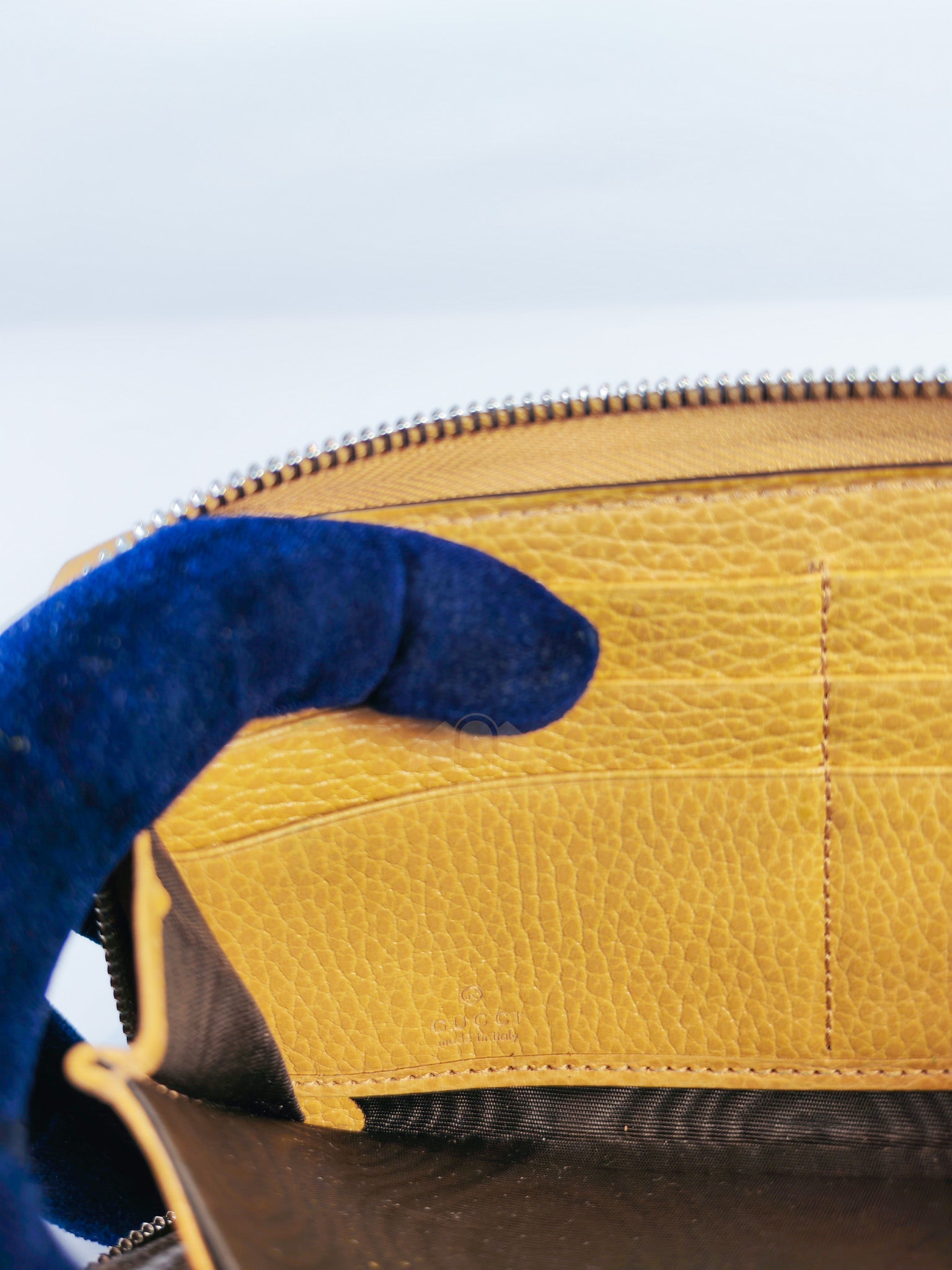 GG Marmont Zip Around Wallet in Tan Pebbled Leather | Purse Maison Luxury Bags Shop