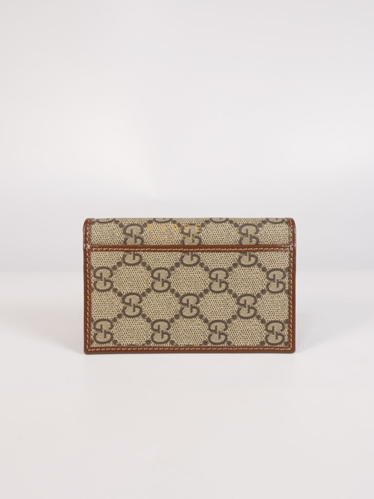 GG Retro Interlocking G Bi-Fold Card Holder in Supreme Monogram | Purse Maison Luxury Bags Shop