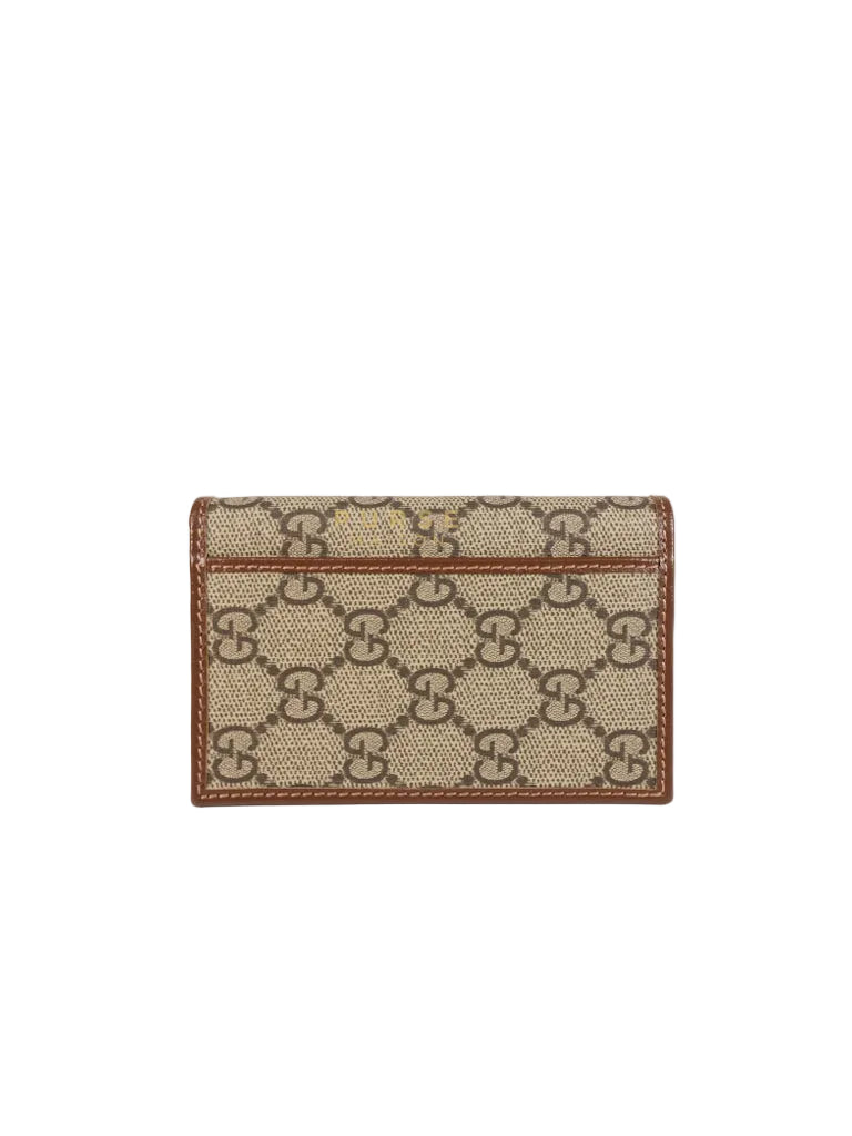 GG Retro Interlocking G Bi-Fold Card Holder in Supreme Monogram | Purse Maison Luxury Bags Shop