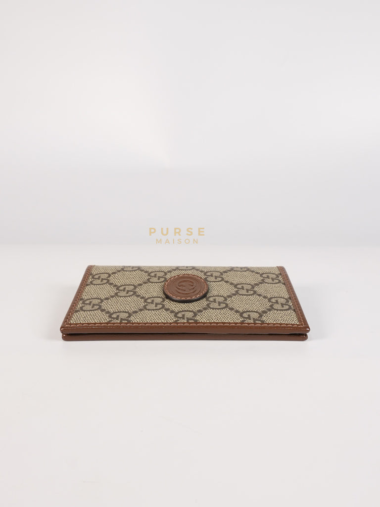 GG Retro Interlocking G Bi-Fold Card Holder in Supreme Monogram | Purse Maison Luxury Bags Shop