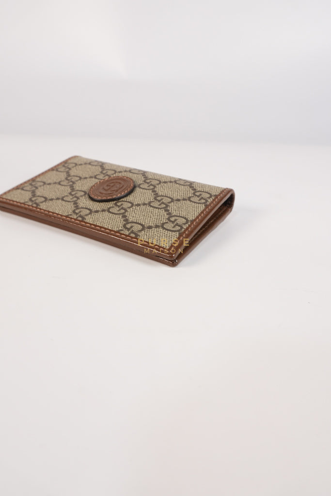 GG Retro Interlocking G Bi-Fold Card Holder in Supreme Monogram | Purse Maison Luxury Bags Shop
