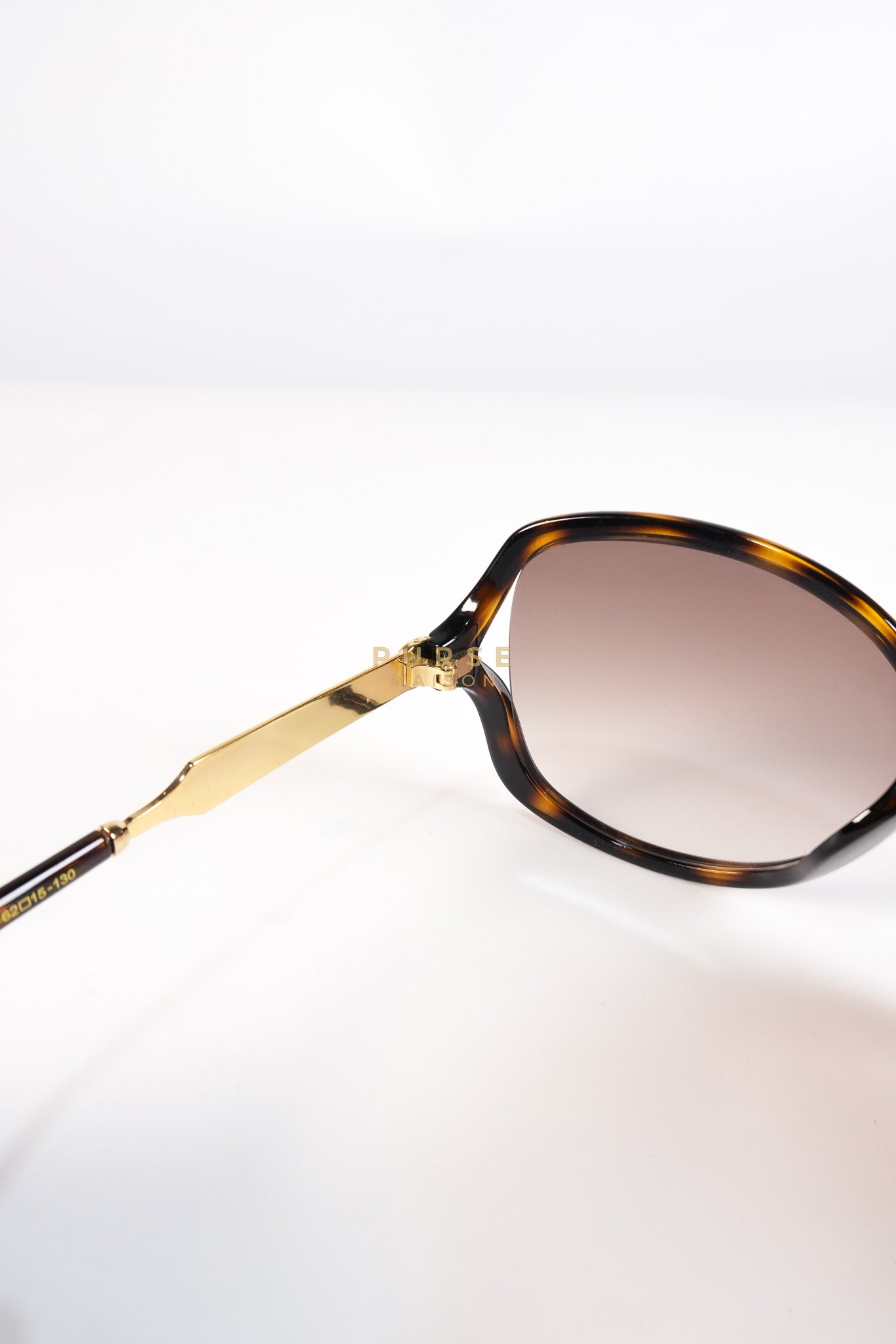 GG0076SK Tortoise Oversize Round Sunglasses in Black/Brown | Purse Maison Luxury Bags Shop