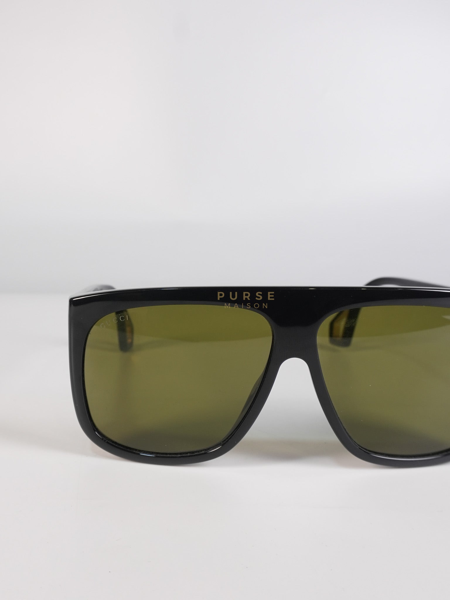 GG0467S Sunglasses in Black/Green | Purse Maison Luxury Bags Shop