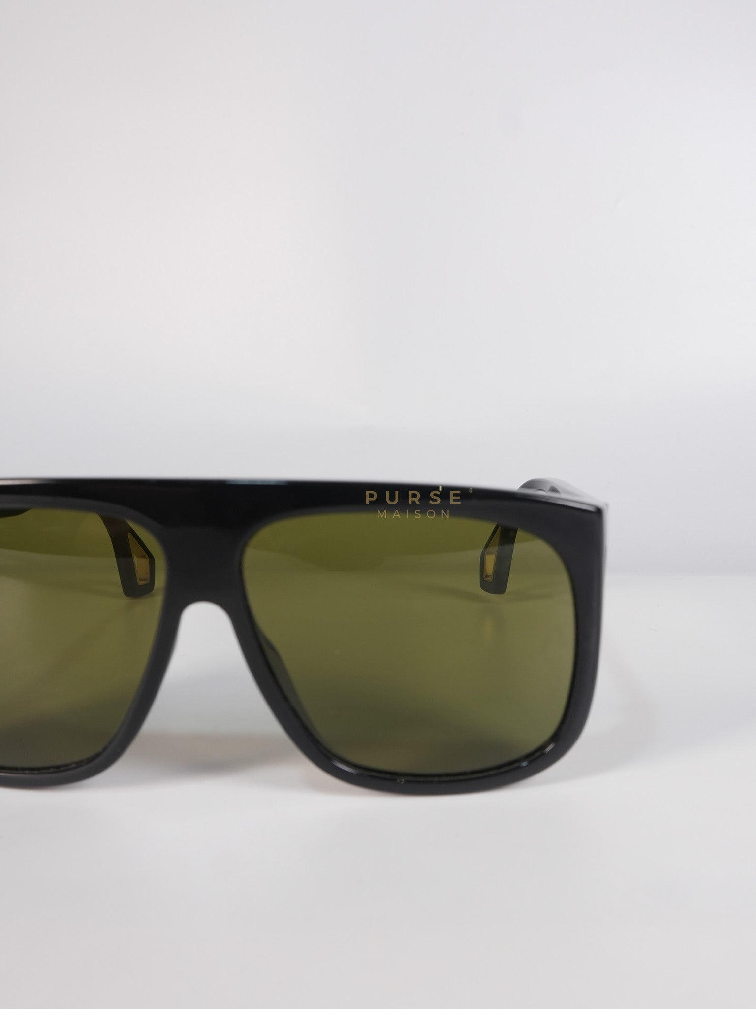 GG0467S Sunglasses in Black/Green | Purse Maison Luxury Bags Shop