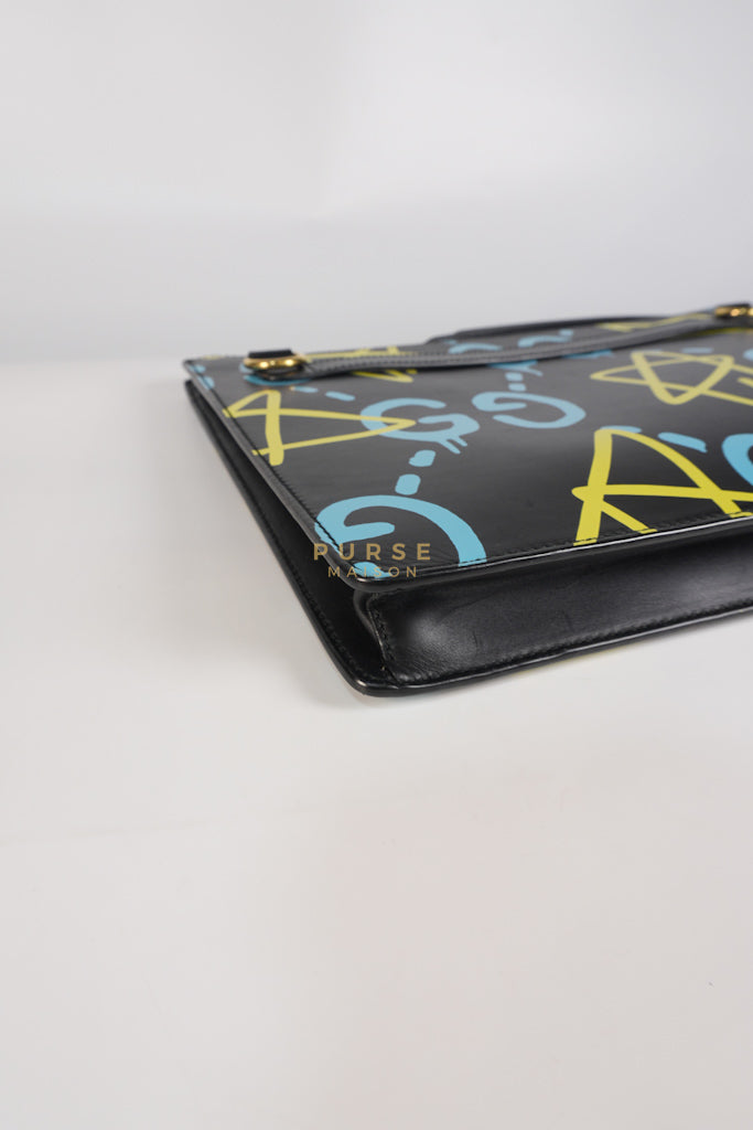 Ghost Crossbody Bag in Graffiti Print Black/Multicolor | Purse Maison Luxury Bags Shop