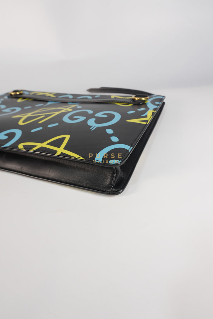 Ghost Crossbody Bag in Graffiti Print Black/Multicolor | Purse Maison Luxury Bags Shop