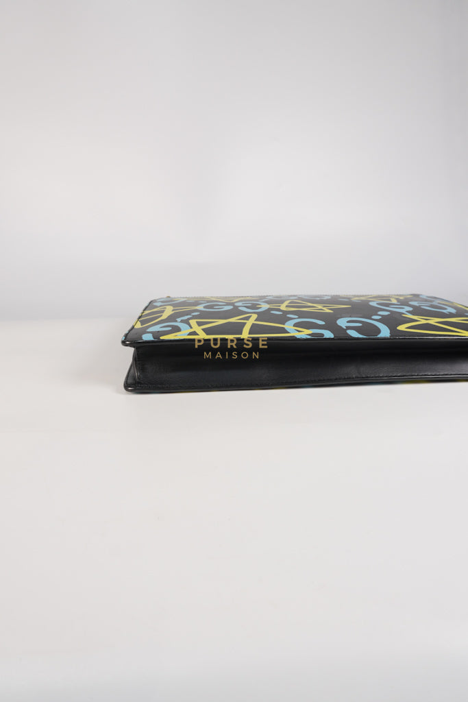 Ghost Crossbody Bag in Graffiti Print Black/Multicolor | Purse Maison Luxury Bags Shop