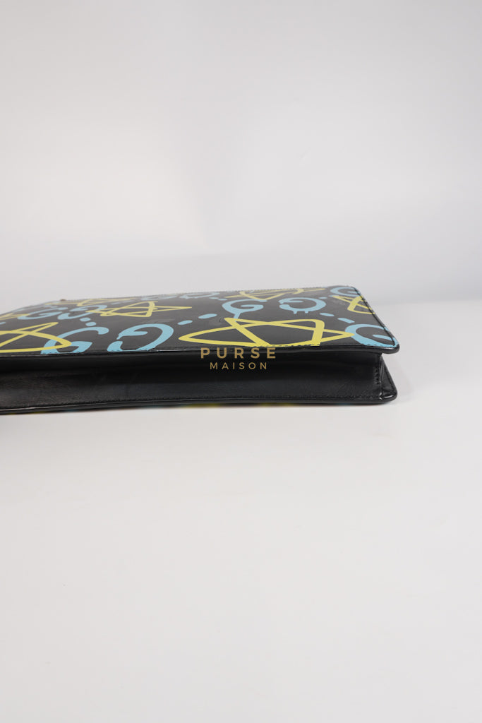 Ghost Crossbody Bag in Graffiti Print Black/Multicolor | Purse Maison Luxury Bags Shop