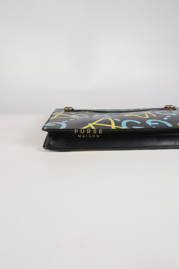 Ghost Crossbody Bag in Graffiti Print Black/Multicolor | Purse Maison Luxury Bags Shop