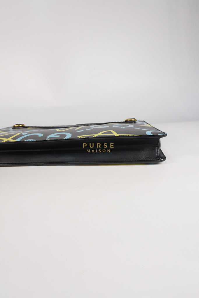 Ghost Crossbody Bag in Graffiti Print Black/Multicolor | Purse Maison Luxury Bags Shop