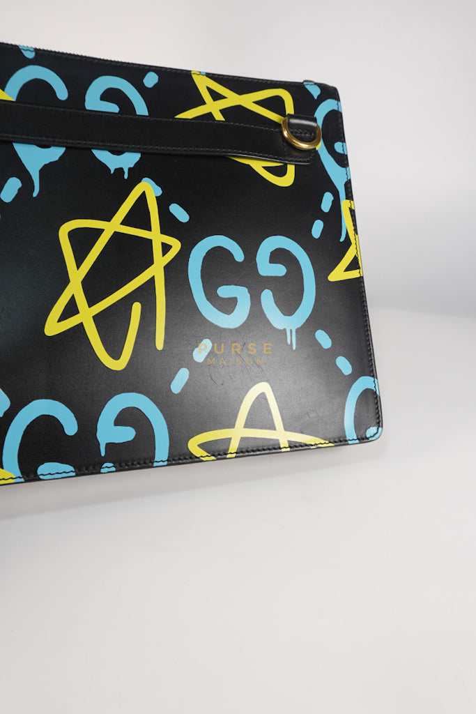 Ghost Crossbody Bag in Graffiti Print Black/Multicolor | Purse Maison Luxury Bags Shop