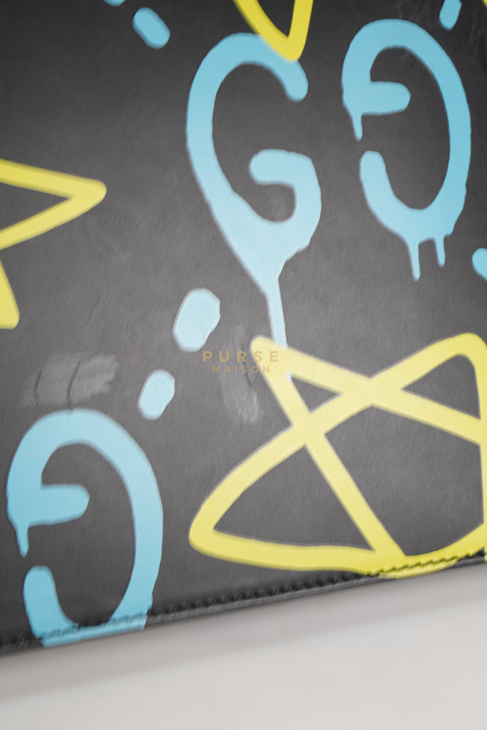 Ghost Crossbody Bag in Graffiti Print Black/Multicolor | Purse Maison Luxury Bags Shop