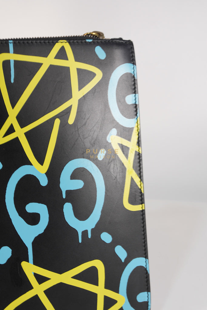 Ghost Crossbody Bag in Graffiti Print Black/Multicolor | Purse Maison Luxury Bags Shop