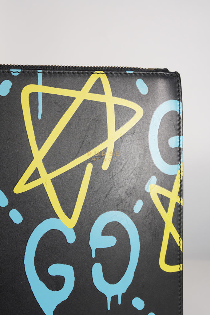 Ghost Crossbody Bag in Graffiti Print Black/Multicolor | Purse Maison Luxury Bags Shop