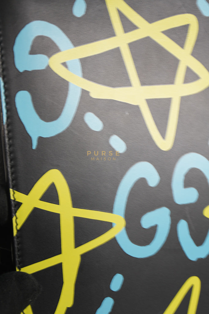 Ghost Crossbody Bag in Graffiti Print Black/Multicolor | Purse Maison Luxury Bags Shop