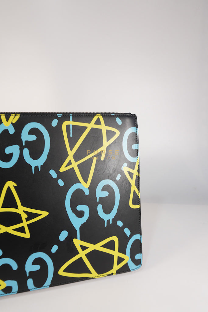 Ghost Crossbody Bag in Graffiti Print Black/Multicolor | Purse Maison Luxury Bags Shop