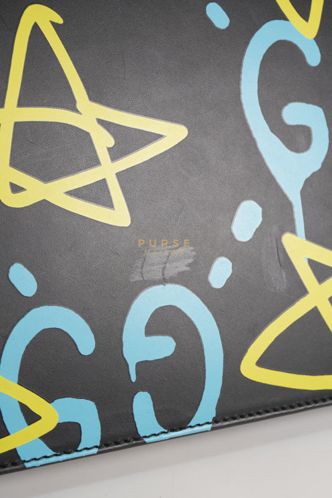 Ghost Crossbody Bag in Graffiti Print Black/Multicolor | Purse Maison Luxury Bags Shop