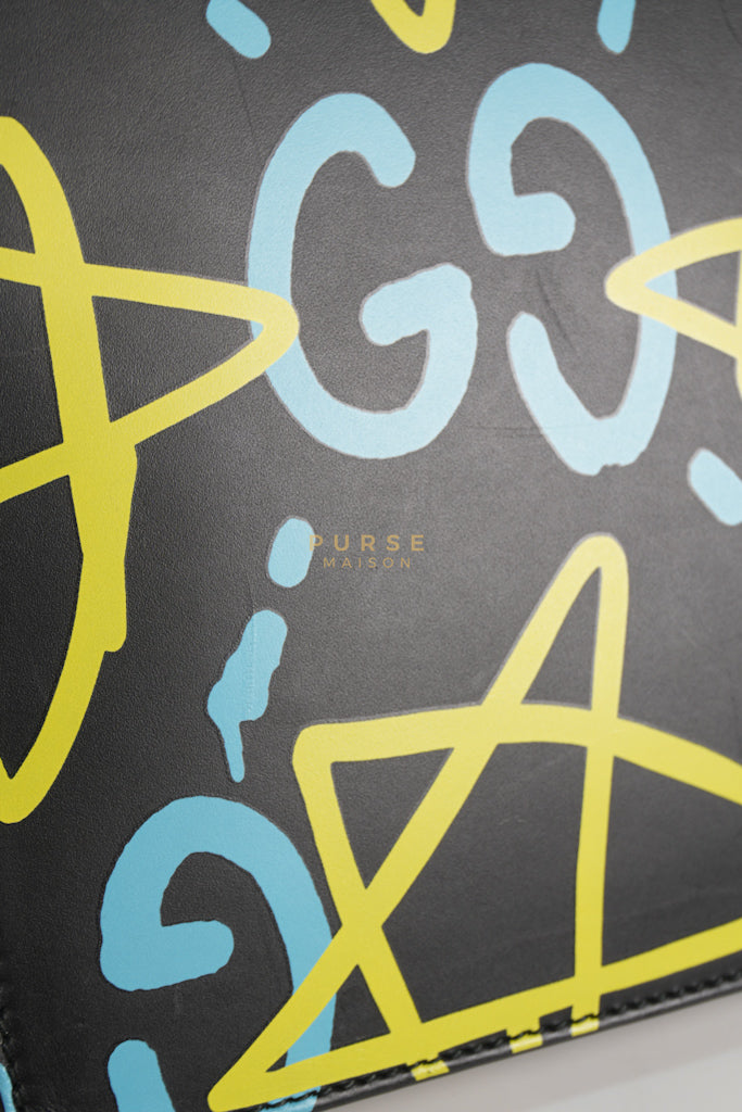 Ghost Crossbody Bag in Graffiti Print Black/Multicolor | Purse Maison Luxury Bags Shop