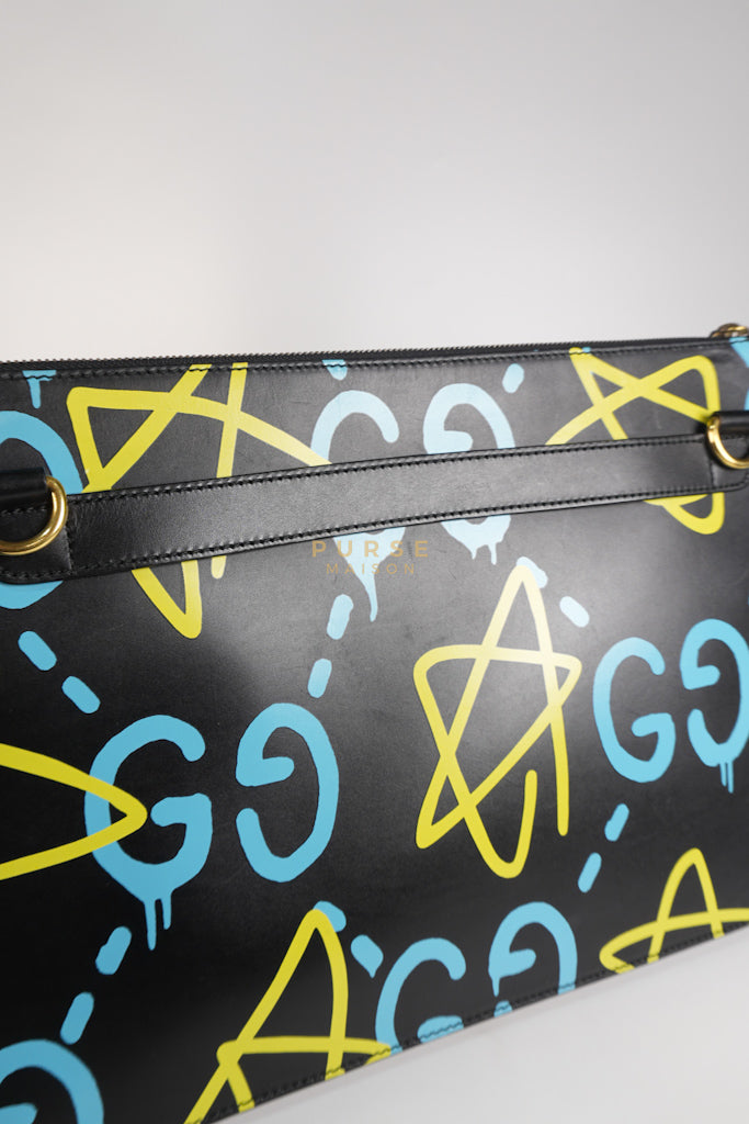 Ghost Crossbody Bag in Graffiti Print Black/Multicolor | Purse Maison Luxury Bags Shop