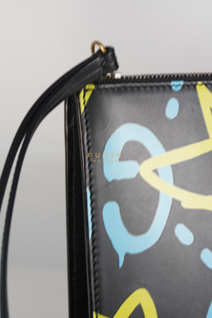 Ghost Crossbody Bag in Graffiti Print Black/Multicolor | Purse Maison Luxury Bags Shop