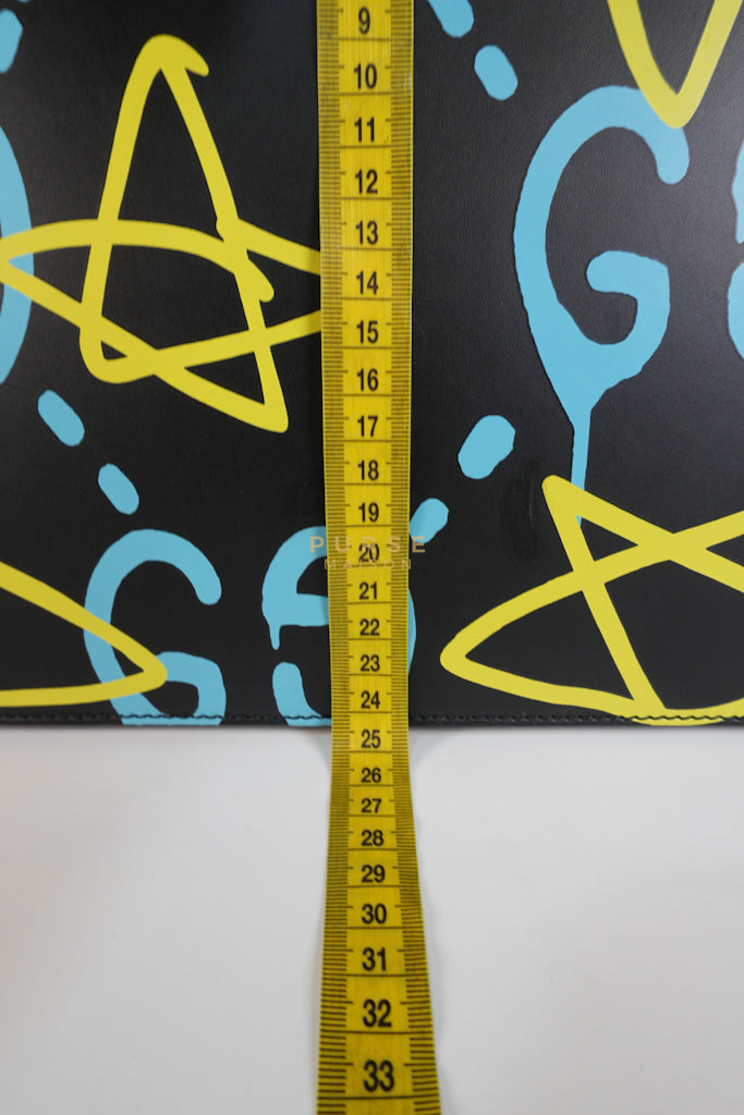 Ghost Crossbody Bag in Graffiti Print Black/Multicolor | Purse Maison Luxury Bags Shop