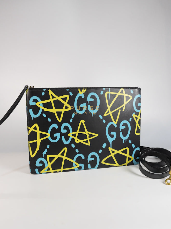 Ghost Crossbody Bag in Graffiti Print Black/Multicolor | Purse Maison Luxury Bags Shop
