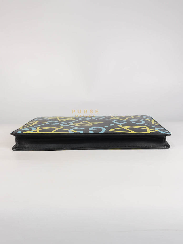 Ghost Crossbody Bag in Graffiti Print Black/Multicolor | Purse Maison Luxury Bags Shop