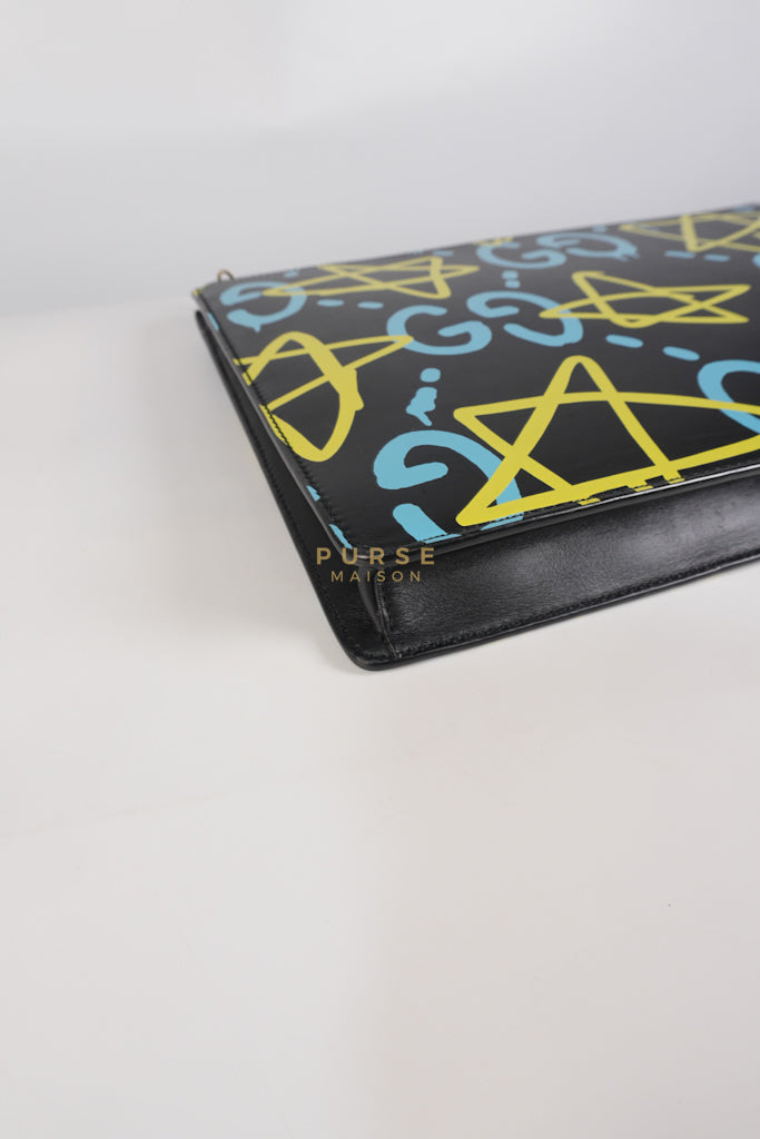 Ghost Crossbody Bag in Graffiti Print Black/Multicolor | Purse Maison Luxury Bags Shop