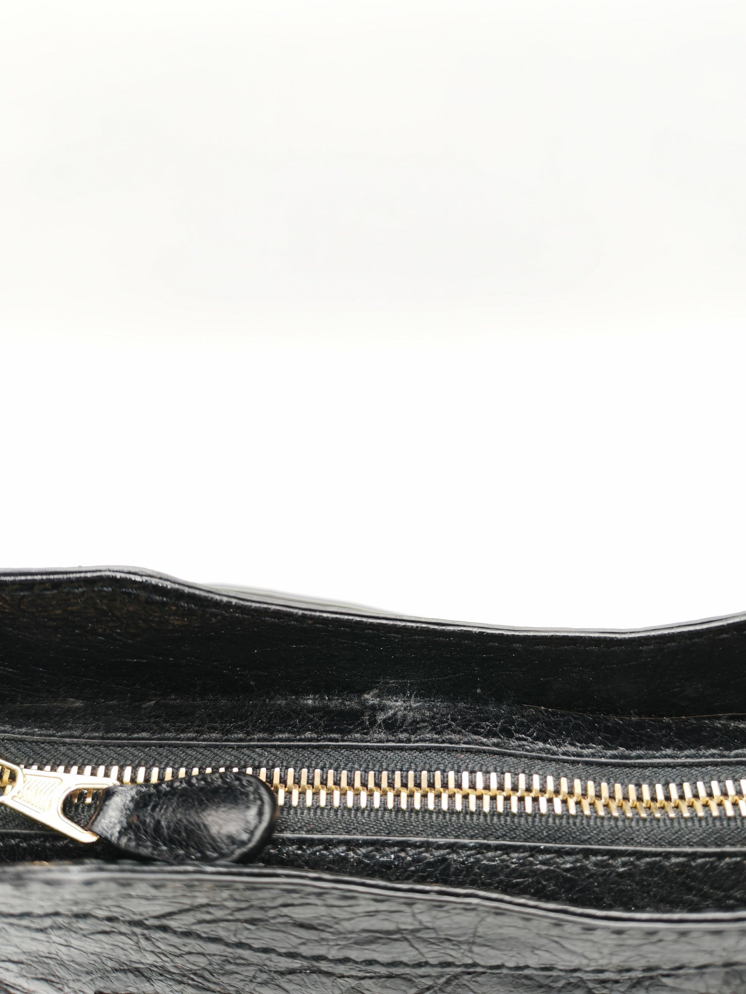 Giant 12 Hip Crossbody Bag in Black Textured Lambskin Leather & Gold Hardware | Purse Maison Luxury Bags Shop