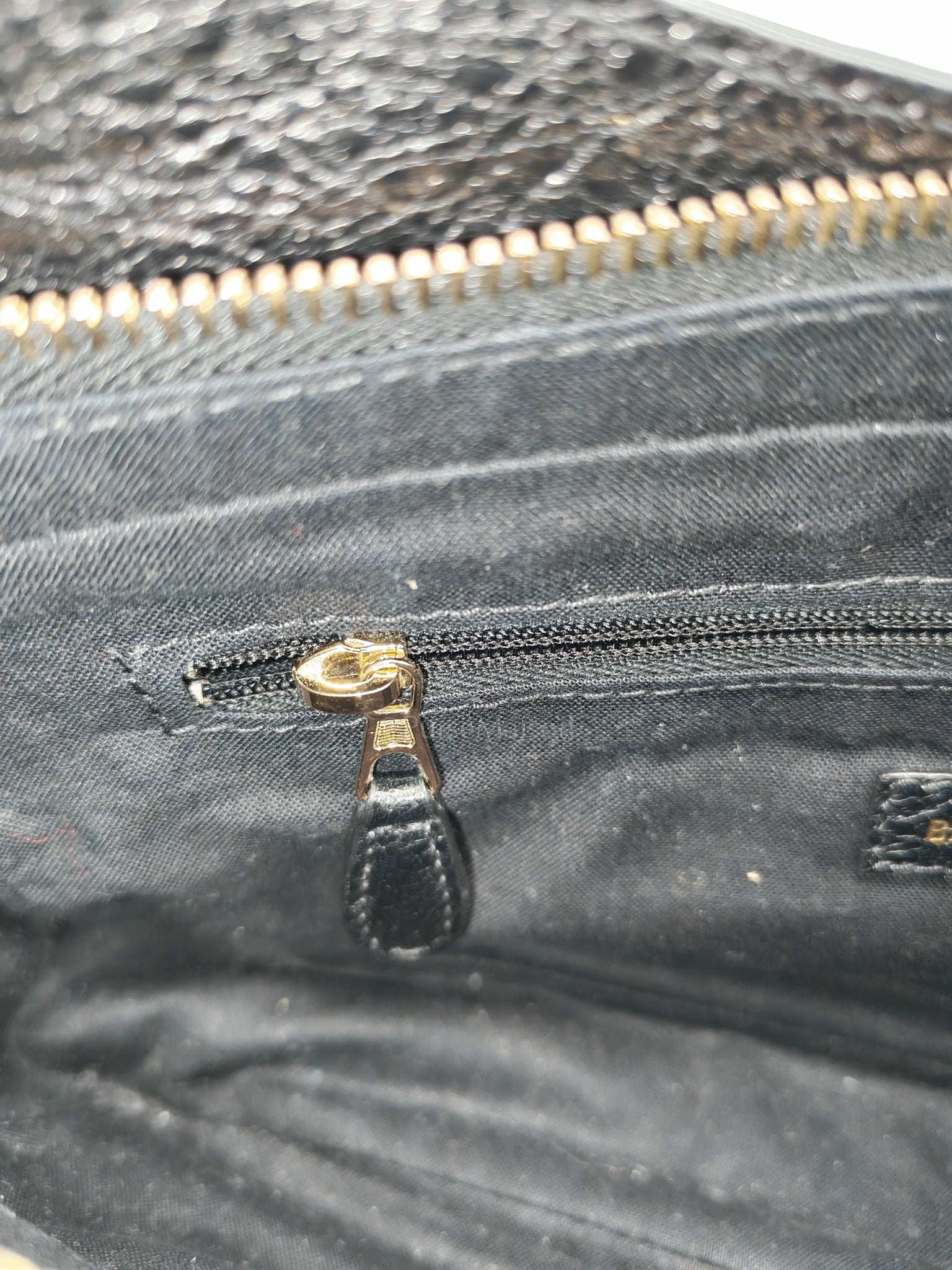 Giant 12 Hip Crossbody Bag in Black Textured Lambskin Leather & Gold Hardware | Purse Maison Luxury Bags Shop
