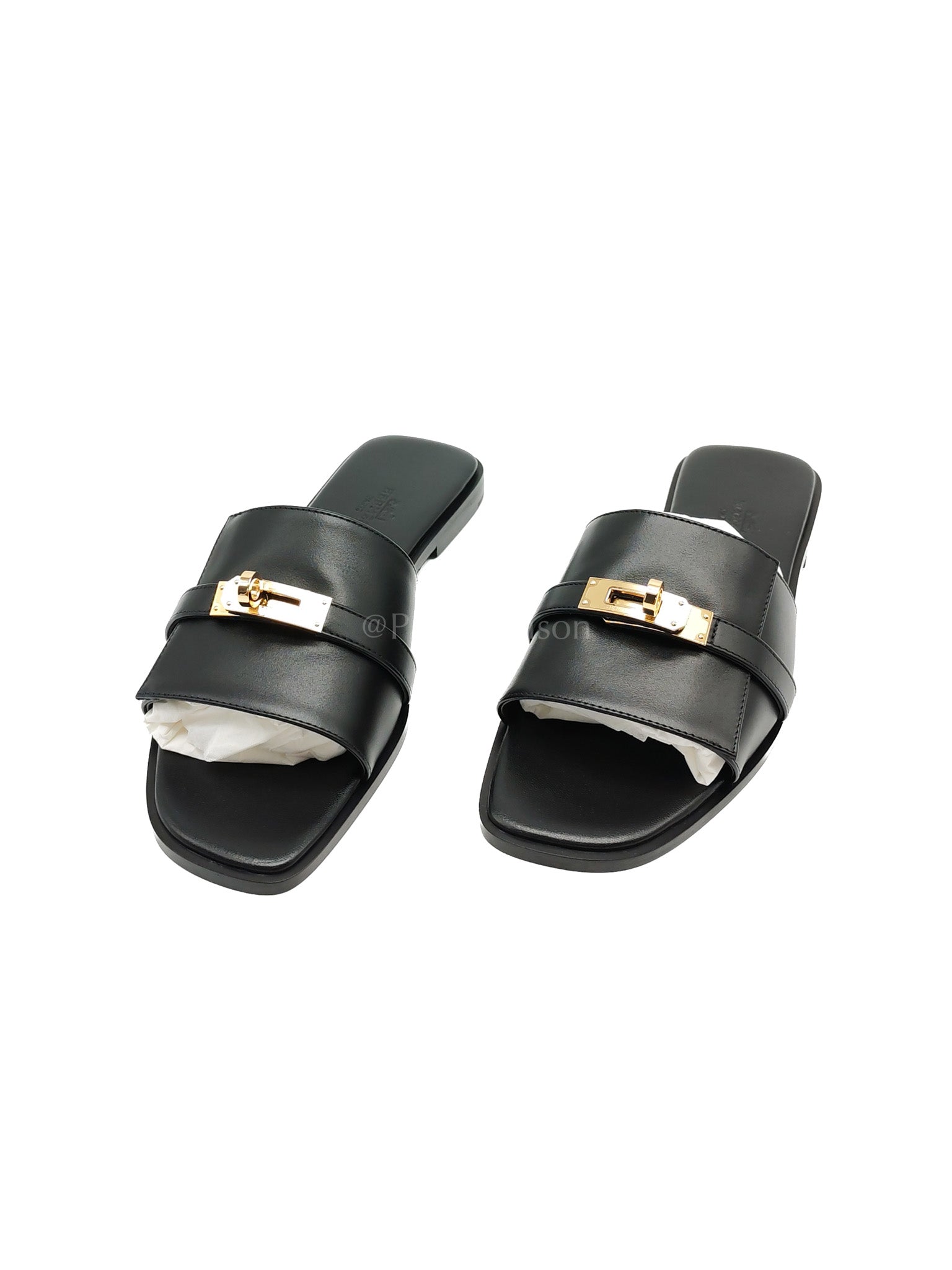 Giulia Black Sandals Size 38EU (24.5 CM) | Purse Maison Luxury Bags Shop