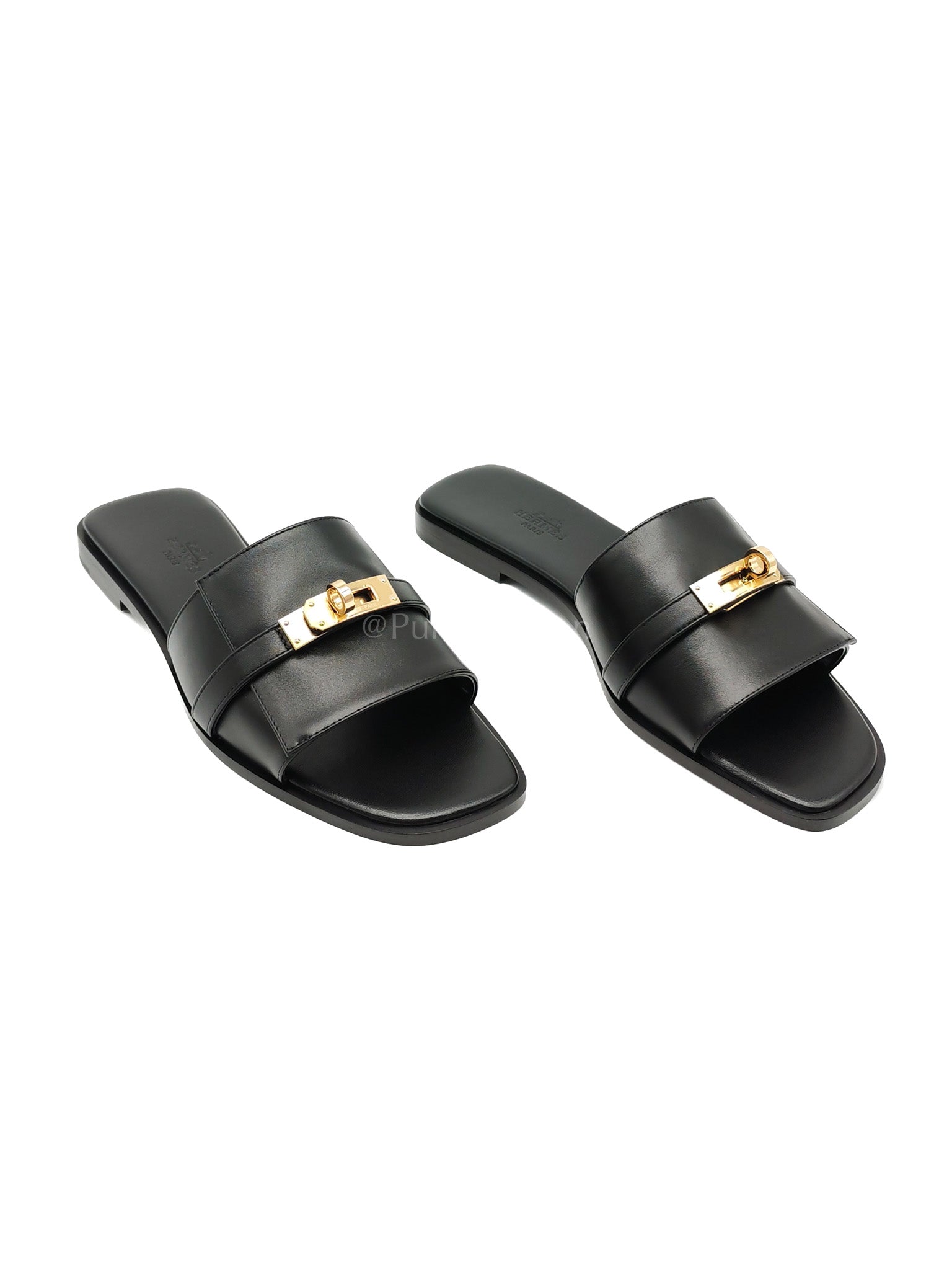 Giulia Black Sandals Size 38EU (24.5 CM) | Purse Maison Luxury Bags Shop