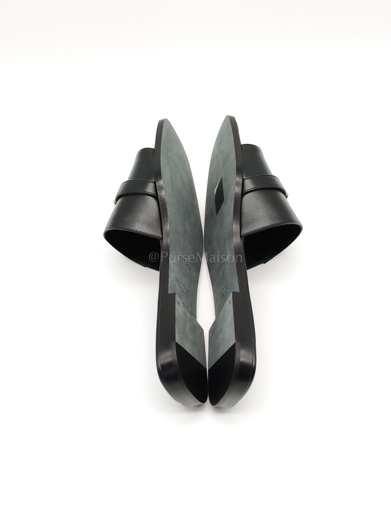 Giulia Black Sandals Size 38EU (24.5 CM) | Purse Maison Luxury Bags Shop