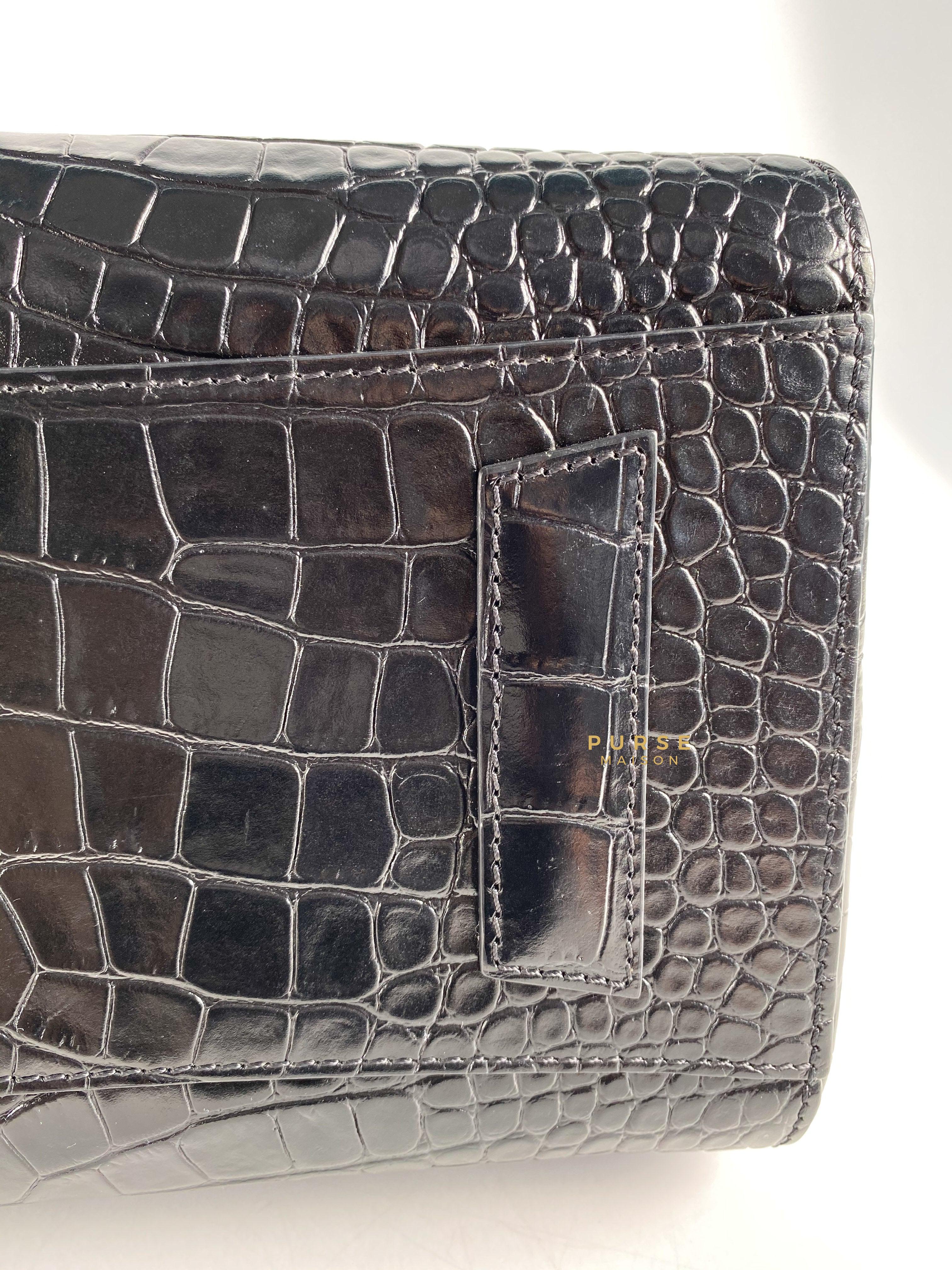 Givenchy Antigona Small in Crocodile Embossed Calfskin Leather Black | Purse Maison Luxury Bags Shop