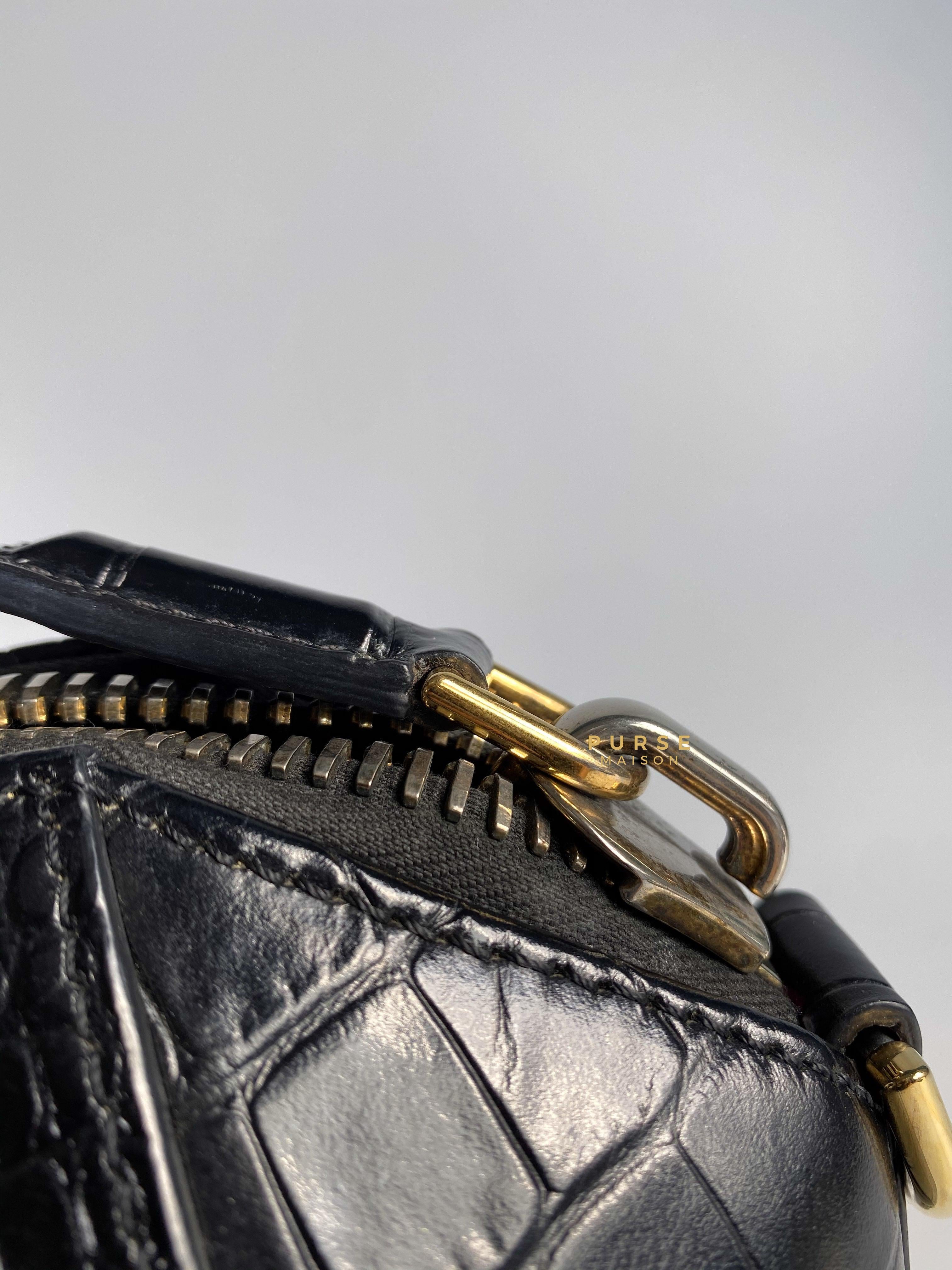 Givenchy Antigona Small in Crocodile Embossed Calfskin Leather Black | Purse Maison Luxury Bags Shop