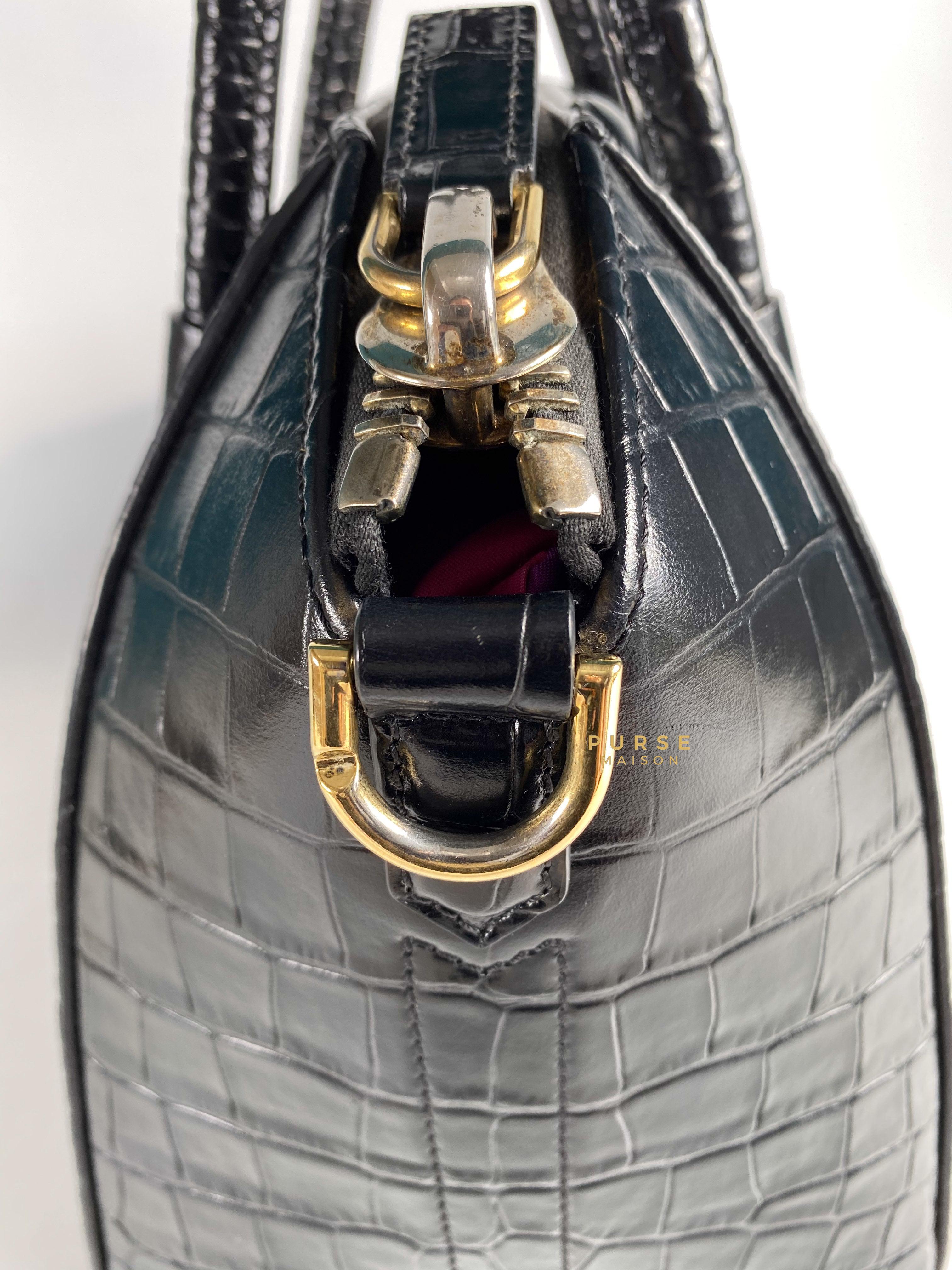 Givenchy Antigona Small in Crocodile Embossed Calfskin Leather Black | Purse Maison Luxury Bags Shop