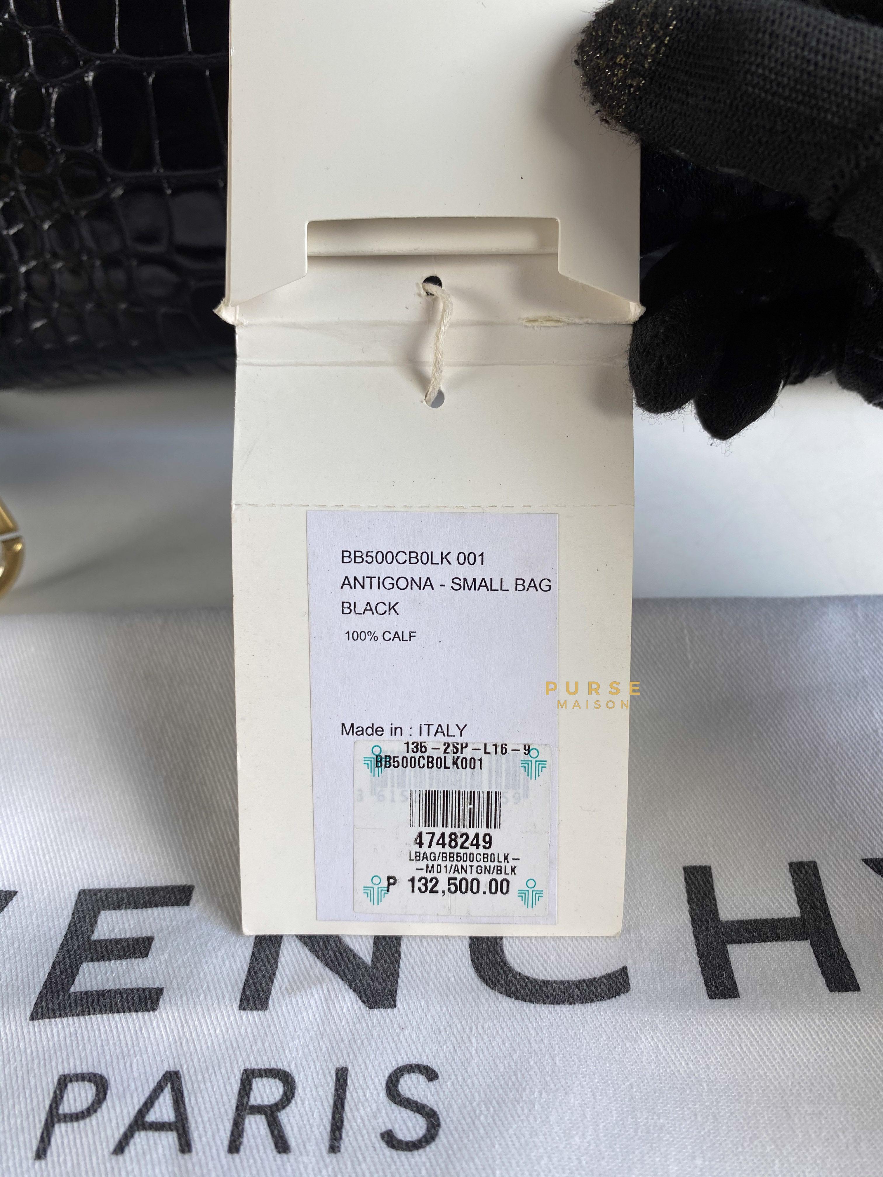 Givenchy Antigona Small in Crocodile Embossed Calfskin Leather Black | Purse Maison Luxury Bags Shop