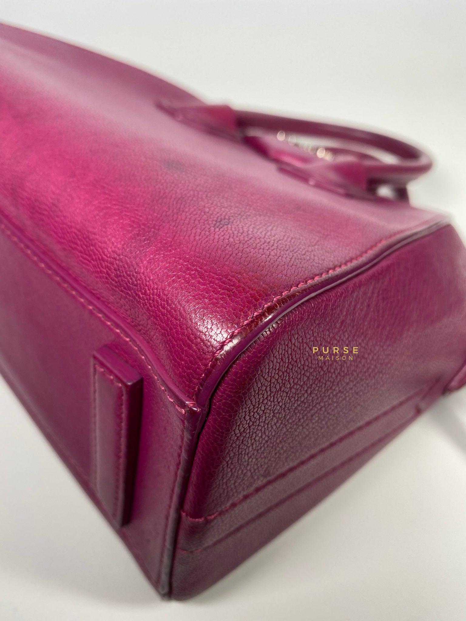 Givenchy Mini Antigona Fuchsia Grained Calfskin Leather