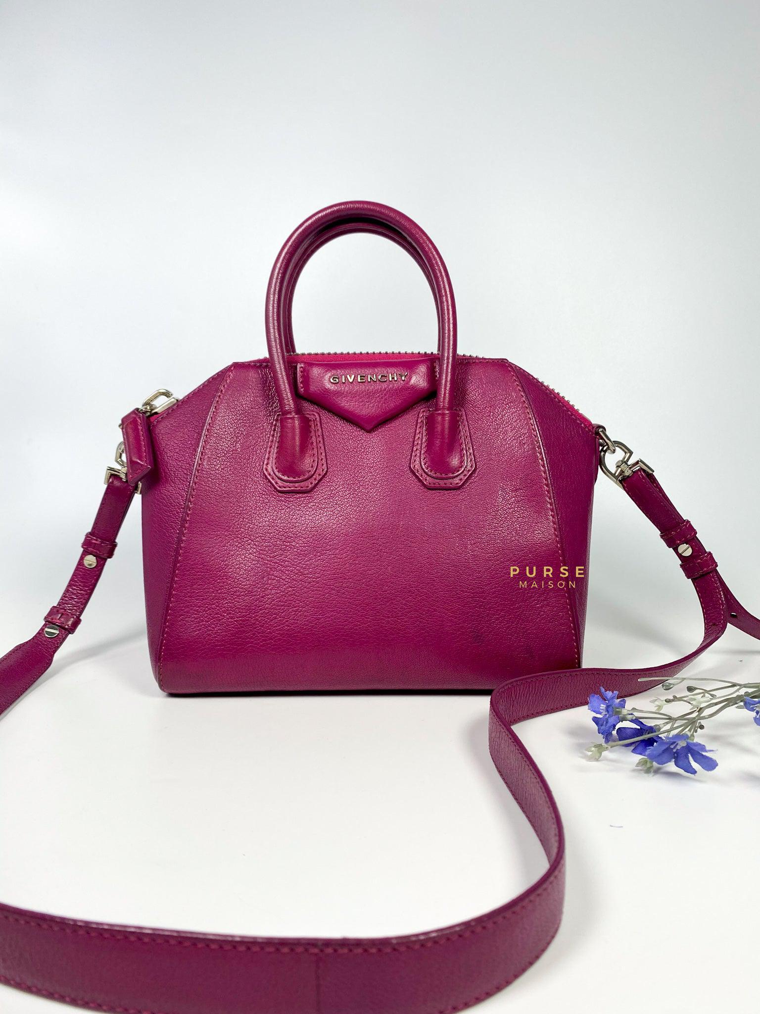 Givenchy Mini Antigona Fuchsia Grained Calfskin Leather