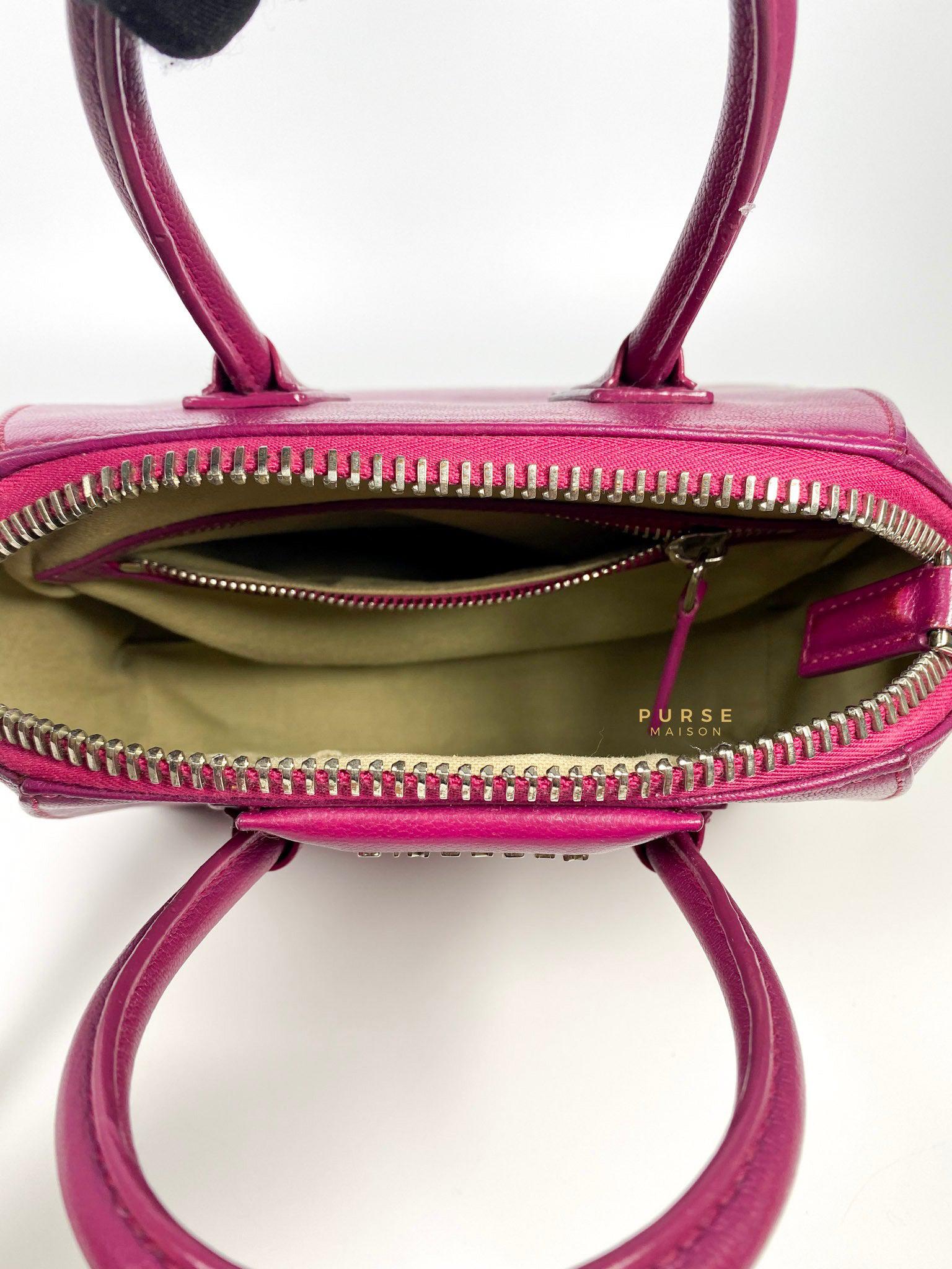 Givenchy Mini Antigona Fuchsia Grained Calfskin Leather