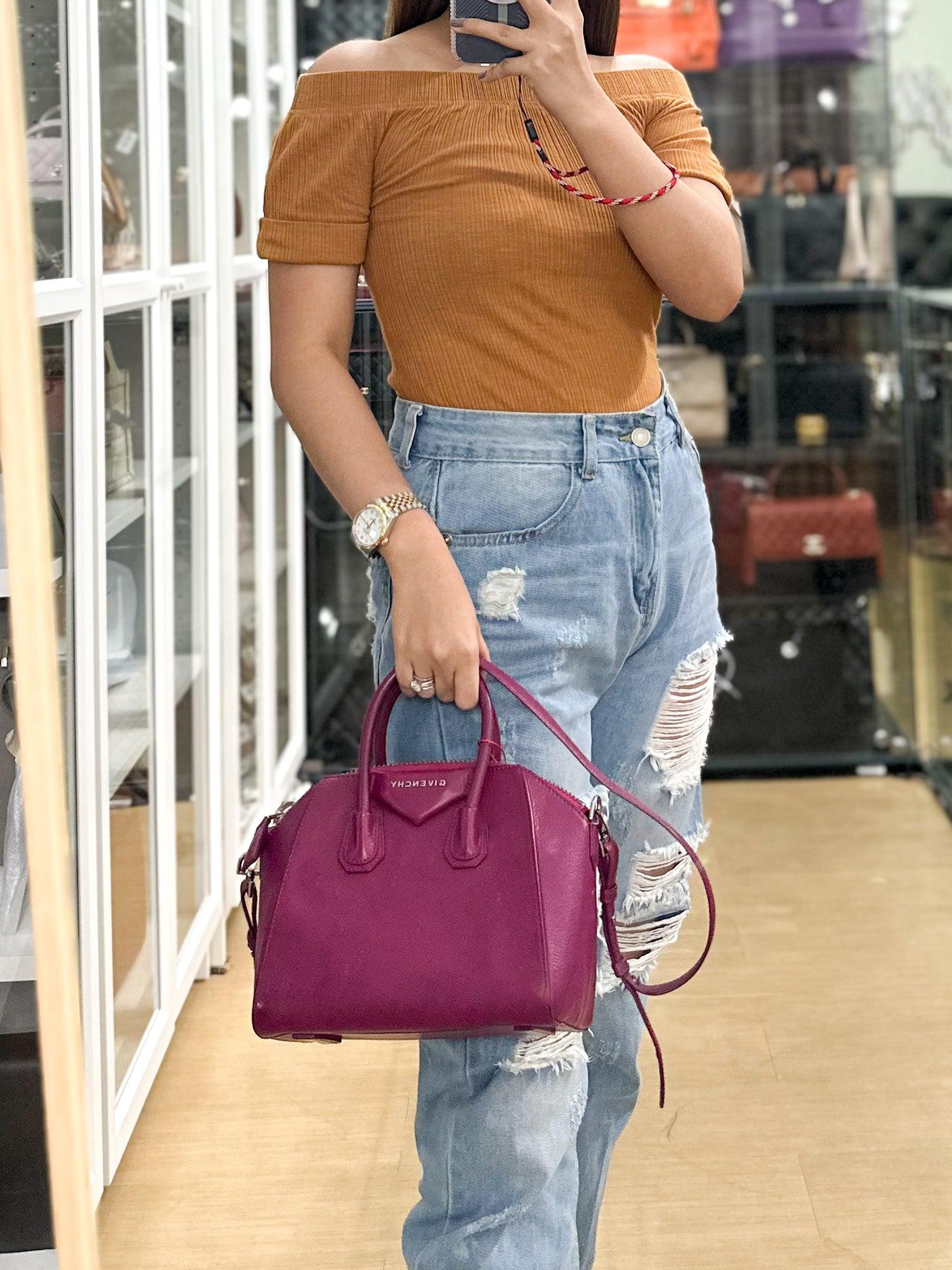 Givenchy Mini Antigona Fuchsia Grained Calfskin Leather