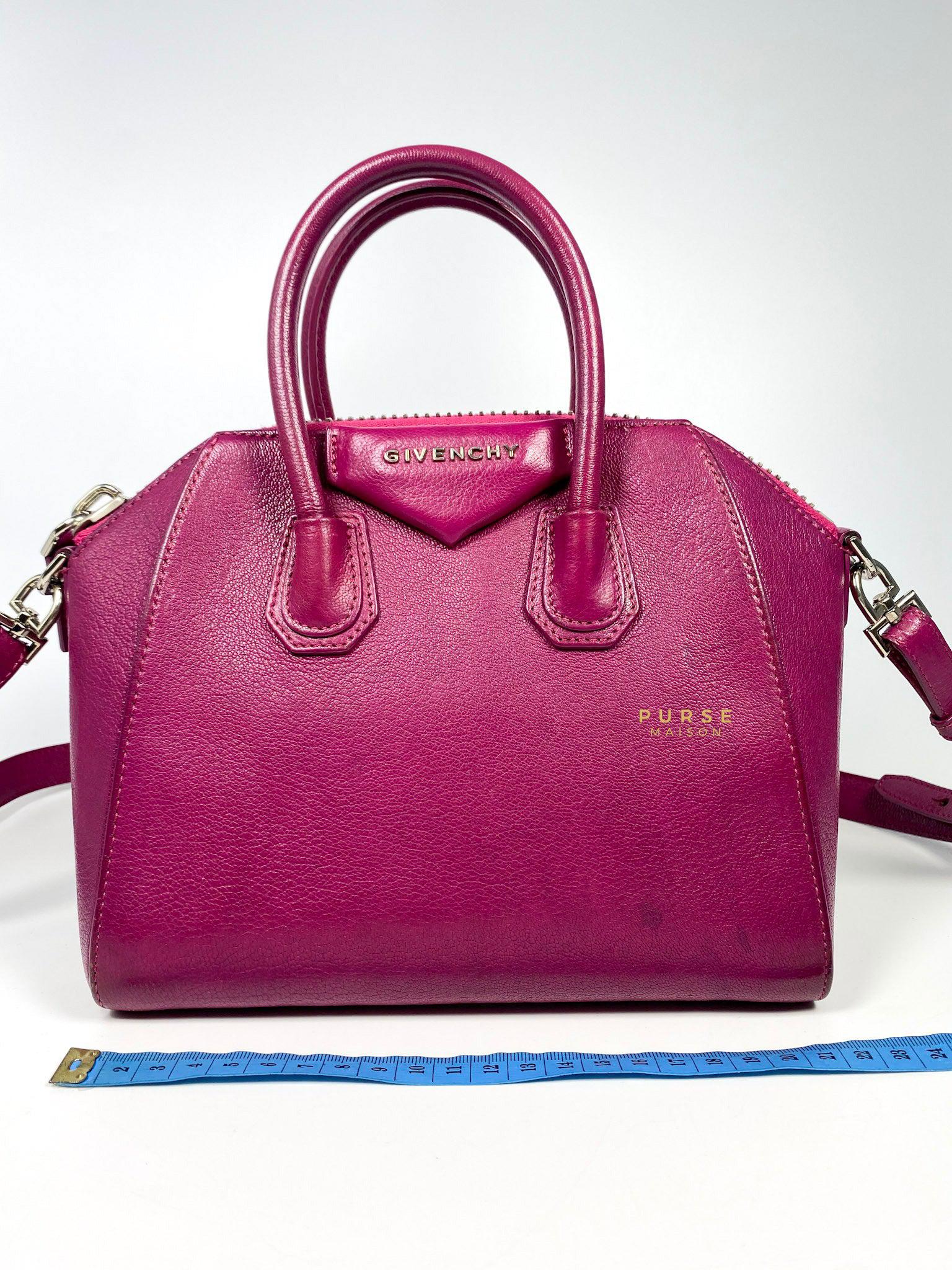 Givenchy Mini Antigona Fuchsia Grained Calfskin Leather