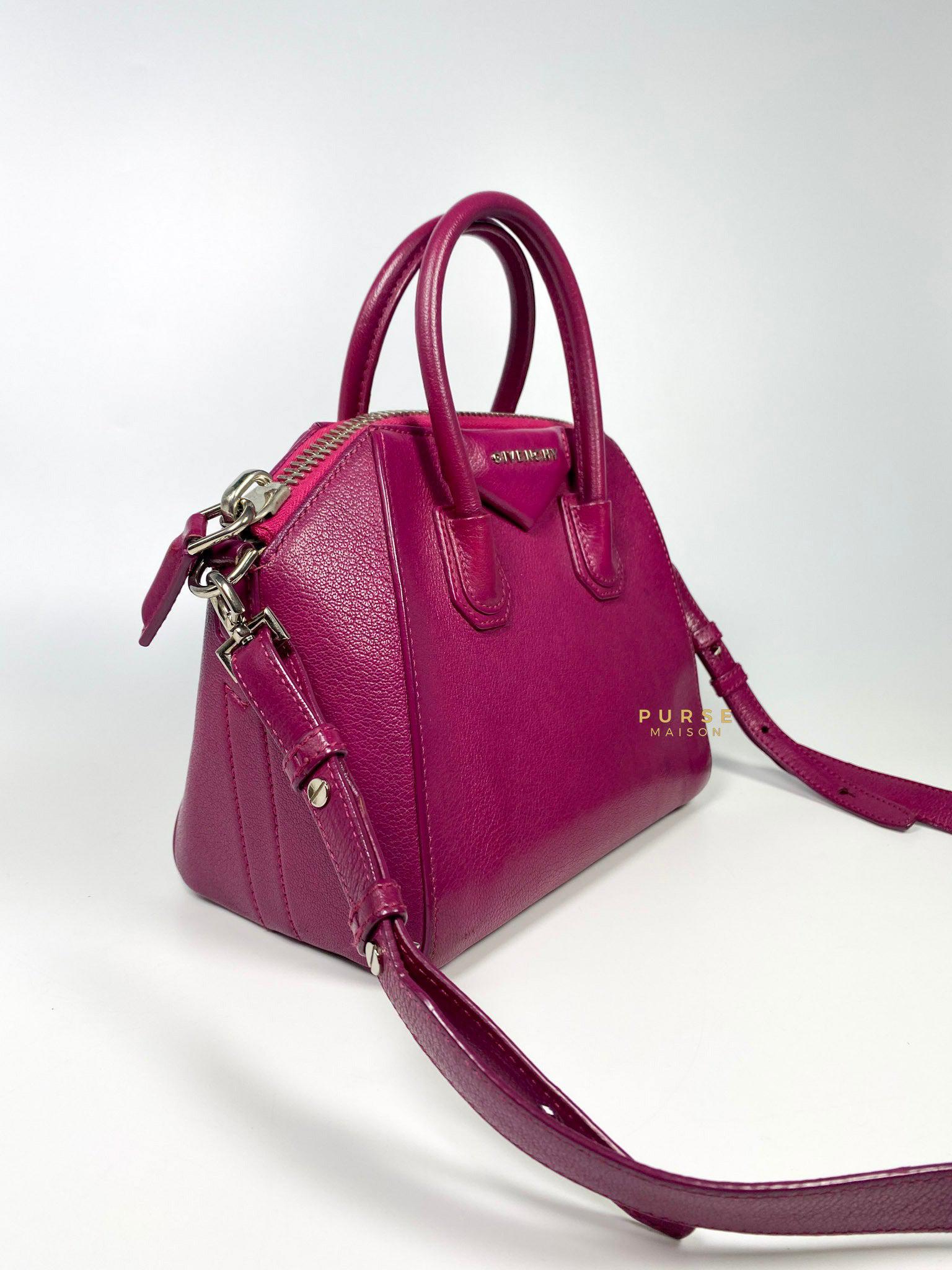 Givenchy Mini Antigona Fuchsia Grained Calfskin Leather