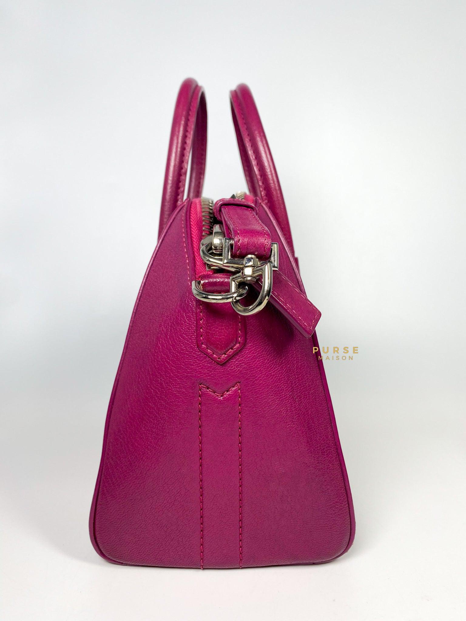 Givenchy Mini Antigona Fuchsia Grained Calfskin Leather