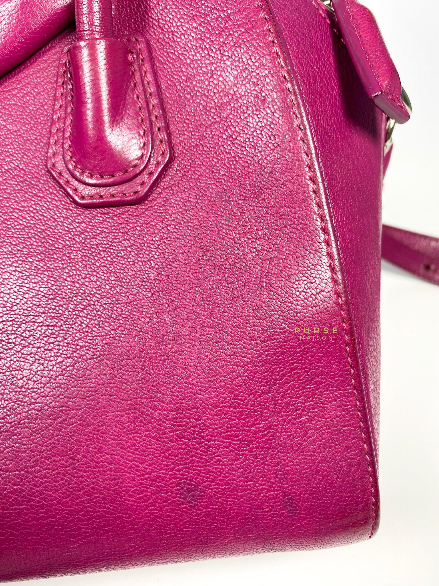 Givenchy Mini Antigona Fuchsia Grained Calfskin Leather
