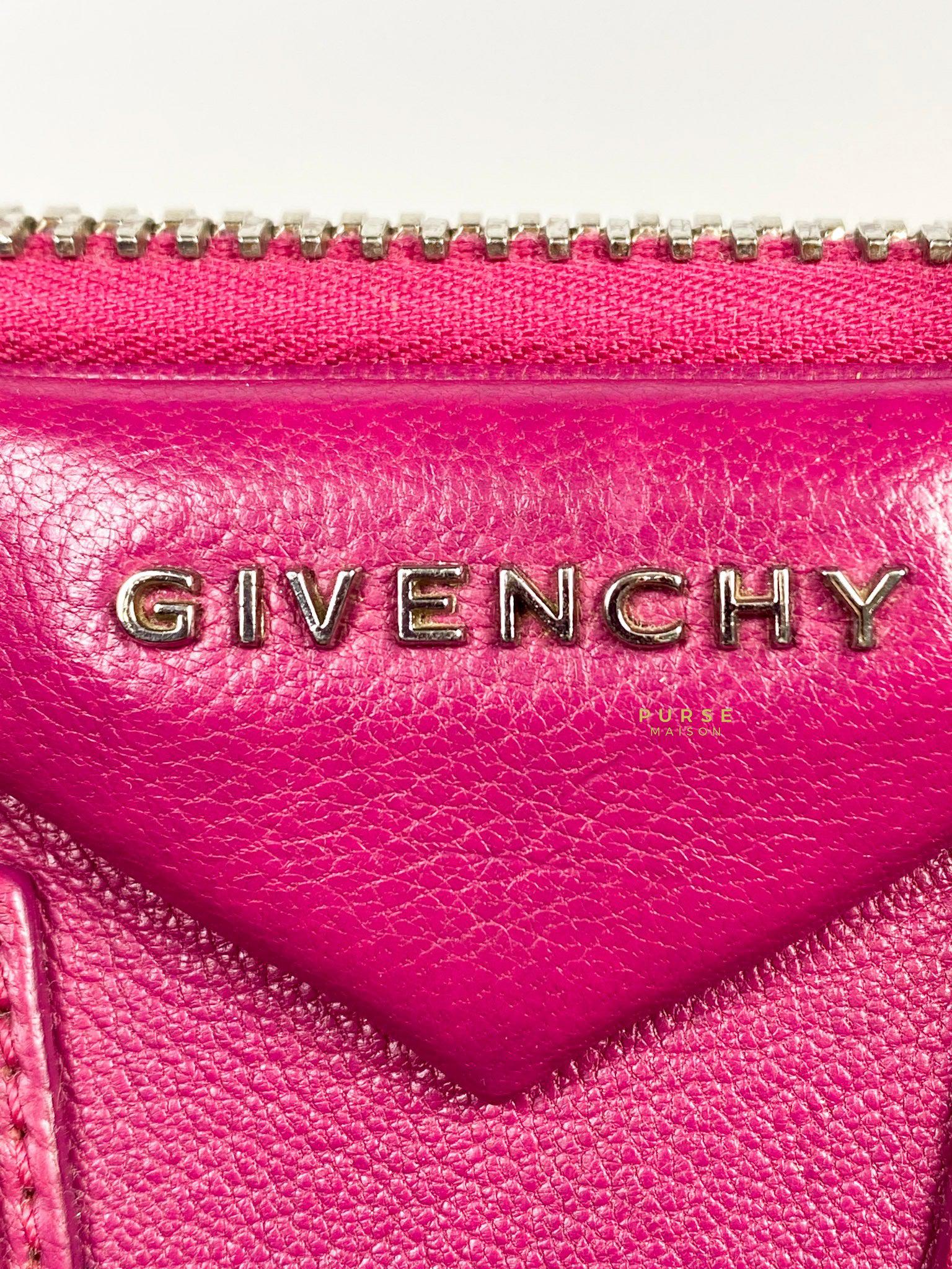Givenchy Mini Antigona Fuchsia Grained Calfskin Leather
